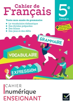 Cahier de Français 5e Éd 2023 - Cahier numérique enseignant